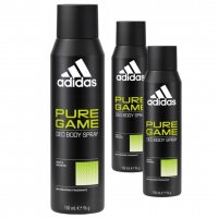 Dezodorant Adidas Pure Game dla mężczyzn w sprayu 150 ml x 3 sztuki
