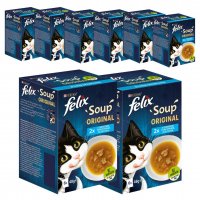 Karma dla kota Felix Soup Original (6 x 48 g) x 8 opakowań
