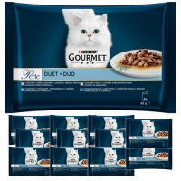 Karma dla kota Gourmet Perle duet rybny (4x85 g) x 12 opakowań