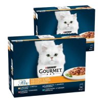 Karma dla kota Gourmet Perle mini fileciki w sosie 1020 g (12 x 85 g) x 2 opakowania