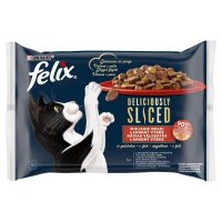 Karma dla kota Purina Felix Deliciously Sliced Wiejskie Smaki (4 x 80 g) x 3 opakowania