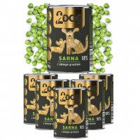 Karma mokra dla psa 2Dog sarna z zielonym groszkiem 400 g x 6 sztuk