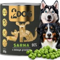 Karma mokra dla psa 2Dog sarna z zielonym groszkiem 800 g