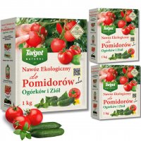 Nawóz granulowany ekologiczny do pomidorów, ogórków i ziół Target Natural 1 kg x 3 opakowania