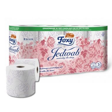 Papier toaletowy Foxy Jedwab neutralny dla skóry (8 rolek)