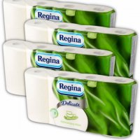 Papier toaletowy Regina Delicate odświeżający aloes (8 rolek) x 4 opakowania