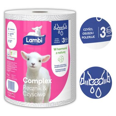 Ręcznik papierowy 3 warstwowy Lambi complex
