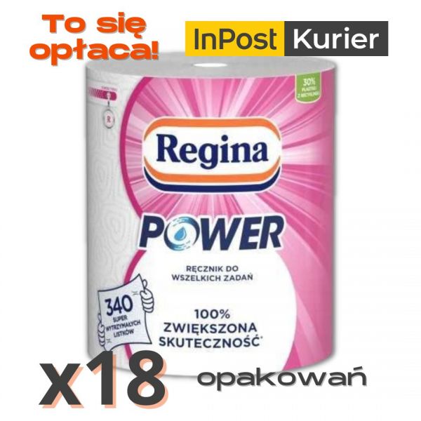 WYDAJNY Ręcznik papierowy Regina Power x 18 sztuk