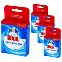 Wkłady do zawieszki do toalet Duck Aqua Blue 4in1 80 g (2 sztuki) x 4 sztuki