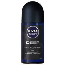 Antyperspirant roll-on Nivea Men Deep Dry&Clean Feel 50 ml
