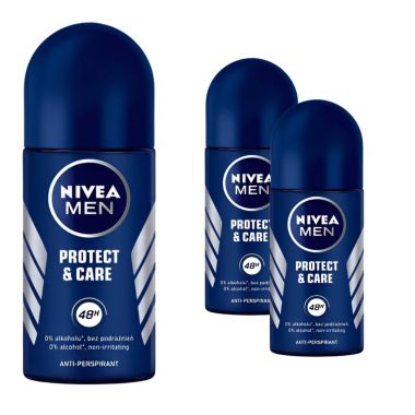 Antyperspirant roll-on Nivea Men Protect&Care 50 ml x 3 sztuki