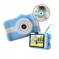 Aparat fotograficzny dziecięcy X600 niebieski + Karta pamięci goodram 32 GB 100 mb/s z adapterem
