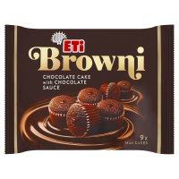 Babeczki Browni z czekoladą i nadzieniem czekoladowym 180 g Eti x 6 sztuk