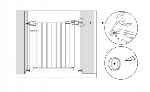 Barierka ochronna - rozporowa 75-82 cm