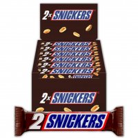 Baton Snickers z nadzieniem i orzeszkami ziemnymi w karmelu i czekoladzie 75 g (2 sztuki) x 24 opakowania