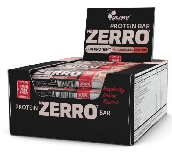 Baton wysokobiałkowy Olimp Mr Zerro Protein Bar malina 50 g (25 sztuk)