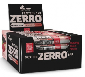 Baton wysokobiałkowy Olimp Mr Zerro Protein Bar malina 50 g (25 sztuk)