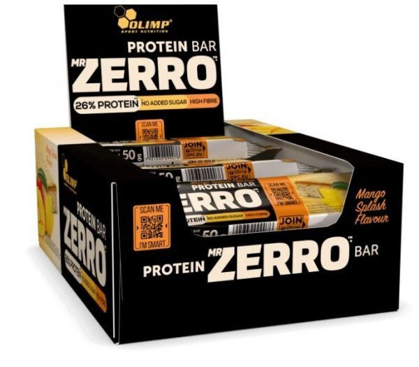 Baton wysokobiałkowy Olimp Mr Zerro Protein Bar mango 50 g (25 sztuk)