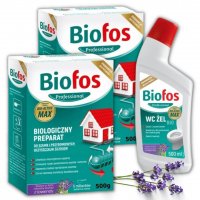 Biologiczny preparat do szamb Biofos Professional 1 kg + Żel do WC Biofos Professional 500 ml