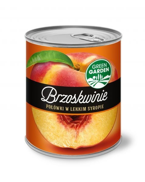 Brzoskwinie połówki w lekkim syropie Green Garden 850 ml