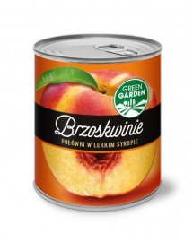 Brzoskwinie połówki w lekkim syropie Green Garden 850 ml