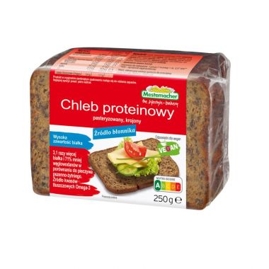 Chleb proteinowy z wysoką zawartością białka Mestemacher 250 g Benus