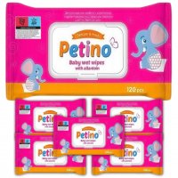 Chusteczki dla dzieci nawilżające Petino delicate&fresh (120 sztuk) x 6 opakowań