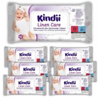 Chusteczki dla niemowląt i dzieci Kindii Linen Care (50 sztuk) x 7 opakowań