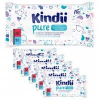 Chusteczki dla niemowląt z aloesem Cleanic Kindii Pure (60 sztuk) x 6 opakowań