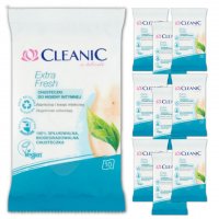 Chusteczki do higieny intymnej Cleanic extra fresh (10 sztuk) x 10 opakowań