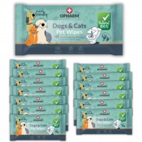Chusteczki do pielęgnacji zwierząt Dogs&Cats Pet Wipes (48 sztuk) x 14 opakowań
