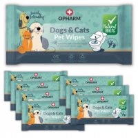 Chusteczki do pielęgnacji zwierząt Dogs&Cats Pet Wipes (48 sztuk) x 8 opakowań