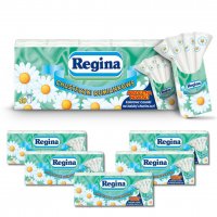 Chusteczki higieniczne Regina rumiankowe czterowarstwowe (10x9 sztuk) x 6 sztuki