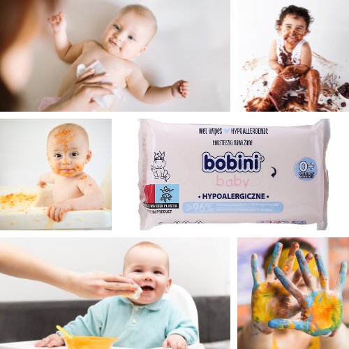 Chusteczki nawilżane Bobini Baby hipoalergiczne (60 sztuk)