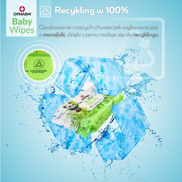 Chusteczki nawilżane Opharm Baby Wipes (64 sztuki) x 14 opakowań
