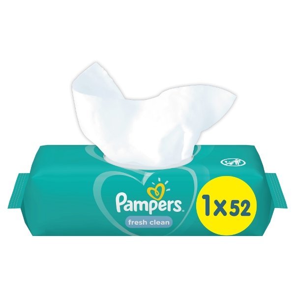 Chusteczki nawilżane Pampers Baby Fresh Clean (52 sztuki) x 12 sztuk