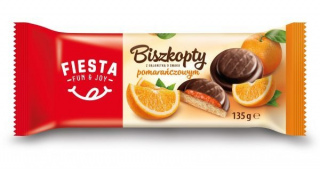 Ciastka biszkopty z galaretką o smaku pomarańczowym Fiesta 135 g