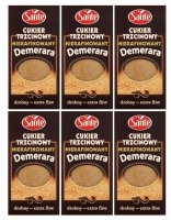 Cukier trzcinowy drobny nierafinowany Demerara 500 g Sante x 6 sztuk