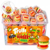 Cukierki żelki mini burger Trolli 600 g (60 sztuk)