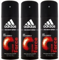 Dezodorant Adidas Team Force dla mężczyzn w sprayu 150 ml x 3 sztuki