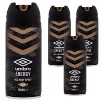 Dezodorant dla mężczyzn Umbro Energy 150 ml x 4 sztuki