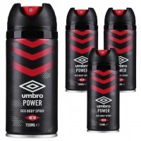 Dezodorant dla mężczyzn Umbro Power 150 ml x 4 sztuki