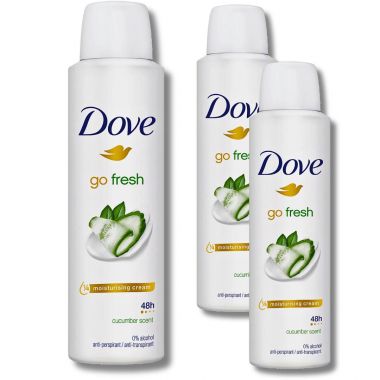 Dezodorant Dove Go Fresh Cucumber w sprayu 150 ml x 3 sztuki