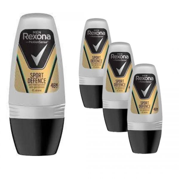 Dezodorant Rexona Men Sport Defence antyperspirant roll-on 50 ml x 4 sztuki