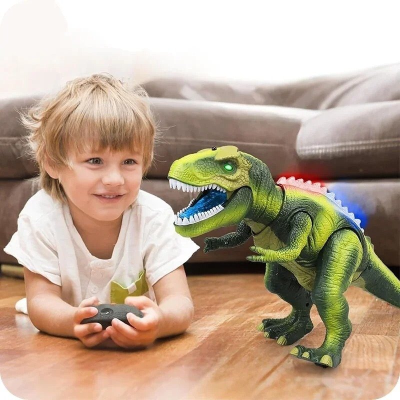 Dinozaur zdalnie sterowany zielony