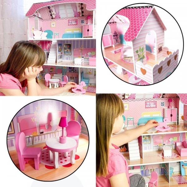 Drewniane mebelki do domku dla lalek