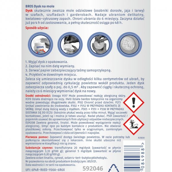 Dysk na mole Kwiat pomarańczy Bros x 10 sztuk