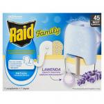 Elektrofumigator Raid Family z płynem owadobójczym przeciw komarom lawenda (27 ml)