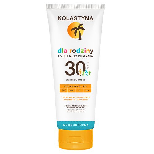 Emulsja do opalania Kolastyna dla rodziny SPF 30 250 ml tuba
