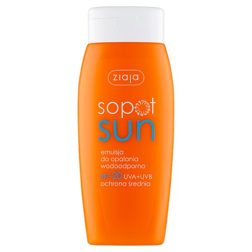Emulsja do opalania Ziaja Sopot sun wodoodporna SPF 20 150 ml